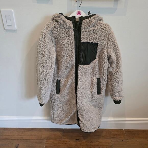New green reversible knee length jacket size xs - Picture 9 of 9